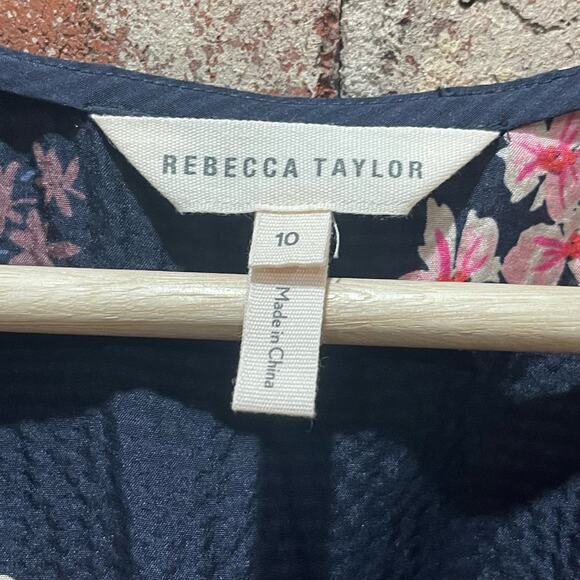 Rebecca Taylor Silk Cherry Blossom Phlox Dress Size 10 - Picture 5 of 10